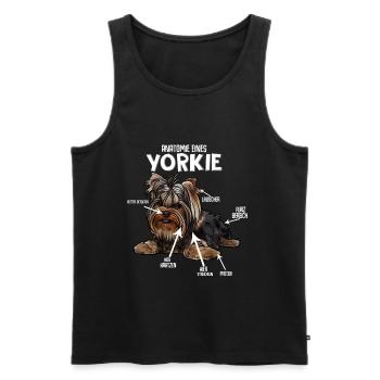Yorkshire Terrier - Débardeur bio Premium Homme - noir - Devant - Michal (187cm)