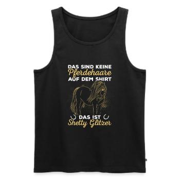 Shetlandpony Pony Shetty Reiter Pferd - Männer Premium Bio Tank Top - Schwarz - Vorne - Michal (187cm)