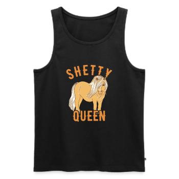 Shetlandpony Pony Shetty Reiter Pferd - Männer Premium Bio Tank Top - Schwarz - Vorne - Michal (187cm)