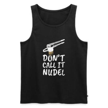 Schwäbisch Spätzle Schwabe Swabian dialect - Men's Premium Organic Tank Top - black - Front - AI Model Male 178 light (178cm)