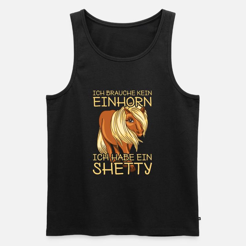Shettypony Shetty Shetlandpony - Männer Premium Bio Tank Top - Schwarz