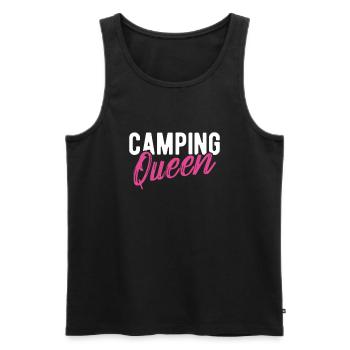 Camping-car drôle camping motif dictons de campeur - Débardeur bio Premium Homme - noir - Devant - Michal (187cm)