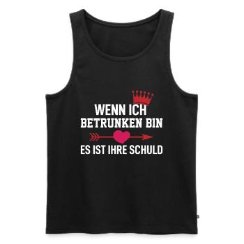 Bier Wein Malle Säufer ist böse Motto Mann Spruch - Männer Premium Bio Tank Top - Schwarz - Vorne - Michal (187cm)