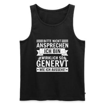 Lustig - Männer Premium Bio Tank Top - Schwarz - Vorne - AI Model Male 178 light (178cm)