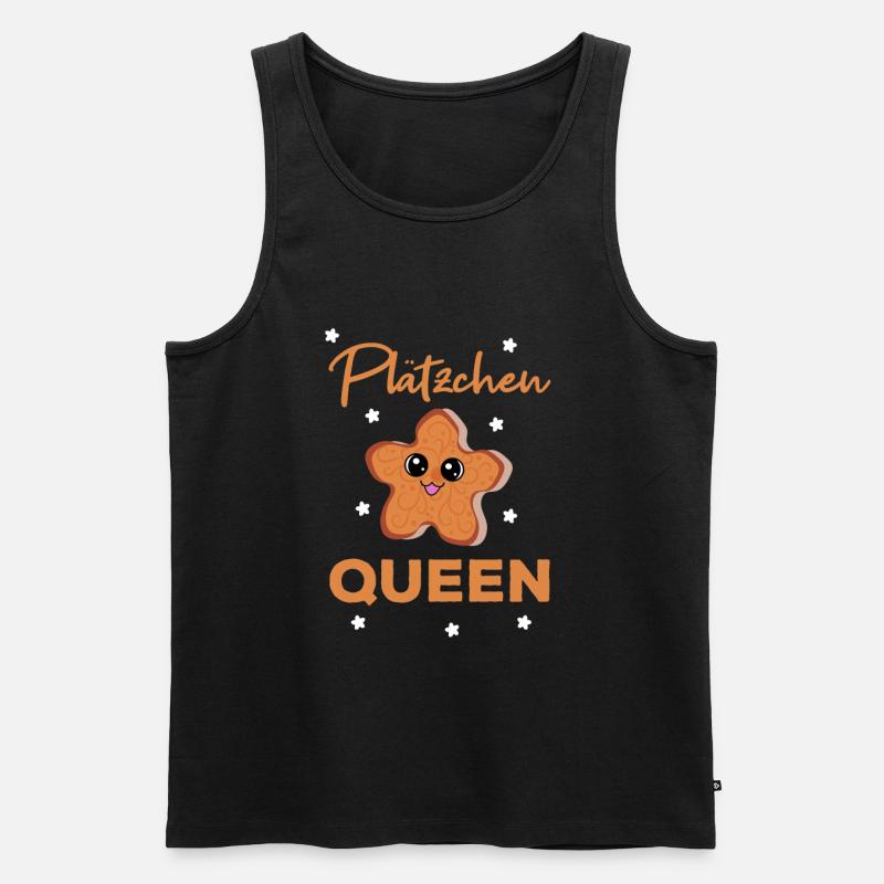 Weihnachtsbäckerei Plätzchen Advent Kekse Cookie - Männer Premium Bio Tank Top - Schwarz