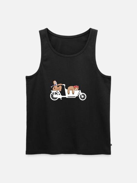 Lastesykkel dovendyr Nederlandsk sykkellastsykkel - Premium økologisk Tanktop for menn - svart