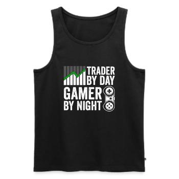 Funny Stock Exchange Day Trader Wall Street Stocks - Männer Premium Bio Tank Top - Schwarz - Vorne - Michal (187cm)