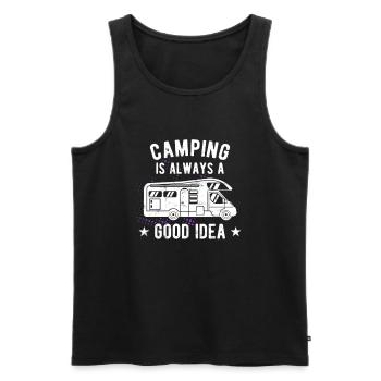 motorhome funny campsite motif motorhome - Men's Premium Organic Tank Top - black - Front - Michal (187cm)