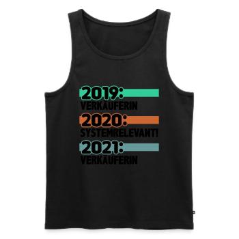 Verkäuferin Kassiererin - Männer Premium Bio Tank Top - Schwarz - Vorne - Michal (187cm)