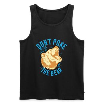 Strong as a bear - Don't nudge - Men's Premium Organic Tank Top - black - Front - AI Model Male 178 light (178cm)