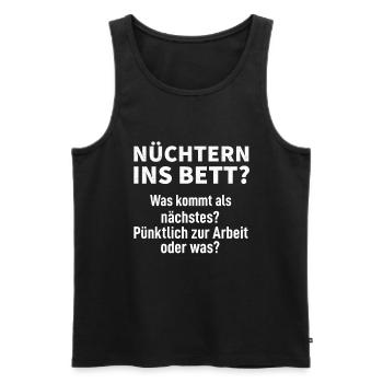 Bier Wein Malle Säufer ist böse Motto Mann Spruch - Männer Premium Bio Tank Top - Schwarz - Vorne - Michal (187cm)