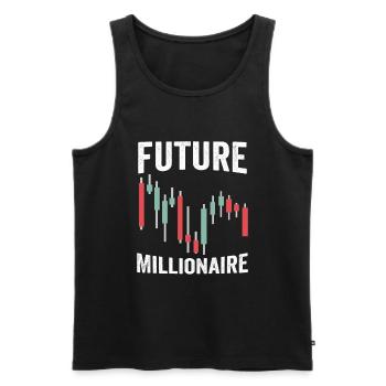 Zukünftiger Millionär Lustiger - Männer Premium Bio Tank Top - Schwarz - Vorne - Michal (187cm)