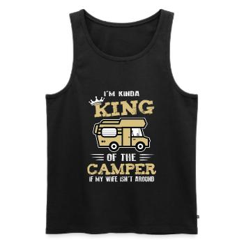 Womo Camper King Wenn Ehefrau Nicht Da Wohnmobil - Männer Premium Bio Tank Top - Schwarz - Vorne - AI Model Male 178 light (178cm)