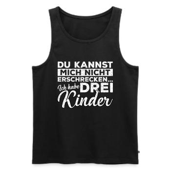 Papa - Männer Premium Bio Tank Top - Schwarz - Vorne - AI Model Male 178 light (178cm)