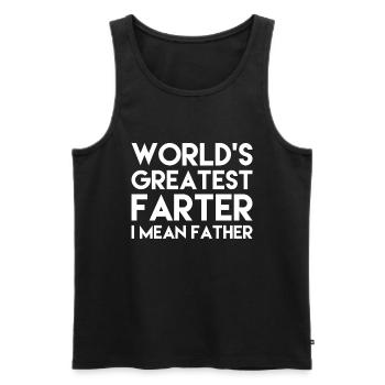 Papa - Männer Premium Bio Tank Top - Schwarz - Vorne - AI Model Male 178 light (178cm)