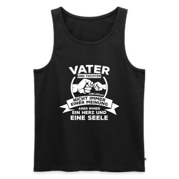 Papa - Männer Premium Bio Tank Top - Schwarz - Vorne - AI Model Male 178 light (178cm)