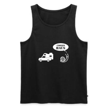 Pickup Wohnkabine trifft auf Schnecke Cooles Haus - Männer Premium Bio Tank Top - Schwarz - Vorne - Michal (187cm)