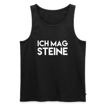 Liebe Tiere Pflanzen Generell Papa Spruch Mann - Männer Premium Bio Tank Top - Schwarz - Vorne - Michal (187cm)