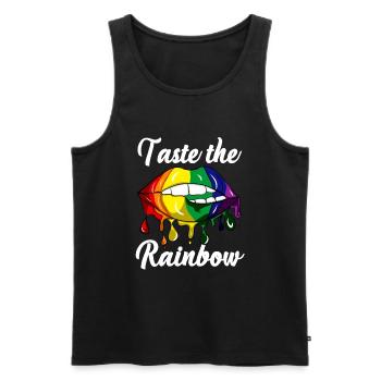 Gay Pride - Débardeur bio Premium Homme - noir - Devant - AI Model Male 178 light (178cm)