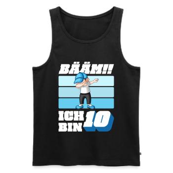 10. Geburtstag Jungen Jungs 10 Jahre Kinder - Männer Premium Bio Tank Top - Schwarz - Vorne - Michal (187cm)