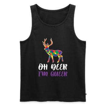Lesbian - Men's Premium Organic Tank Top - black - Front - AI Model Male 178 light (178cm)