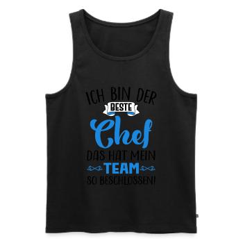 Bester Chef Sprüche Spruch Ich Bin Der Beste Chef - Männer Premium Bio Tank Top - Schwarz - Vorne - AI Model Male 178 light (178cm)