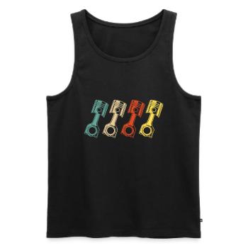 Car Mechanic Vintage Piston Workshop Screwdriver - Men's Premium Organic Tank Top - black - Front - Michal (187cm)