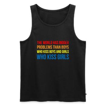 Rainbow Flag - Men's Premium Organic Tank Top - black - Front - AI Model Male 178 light (178cm)