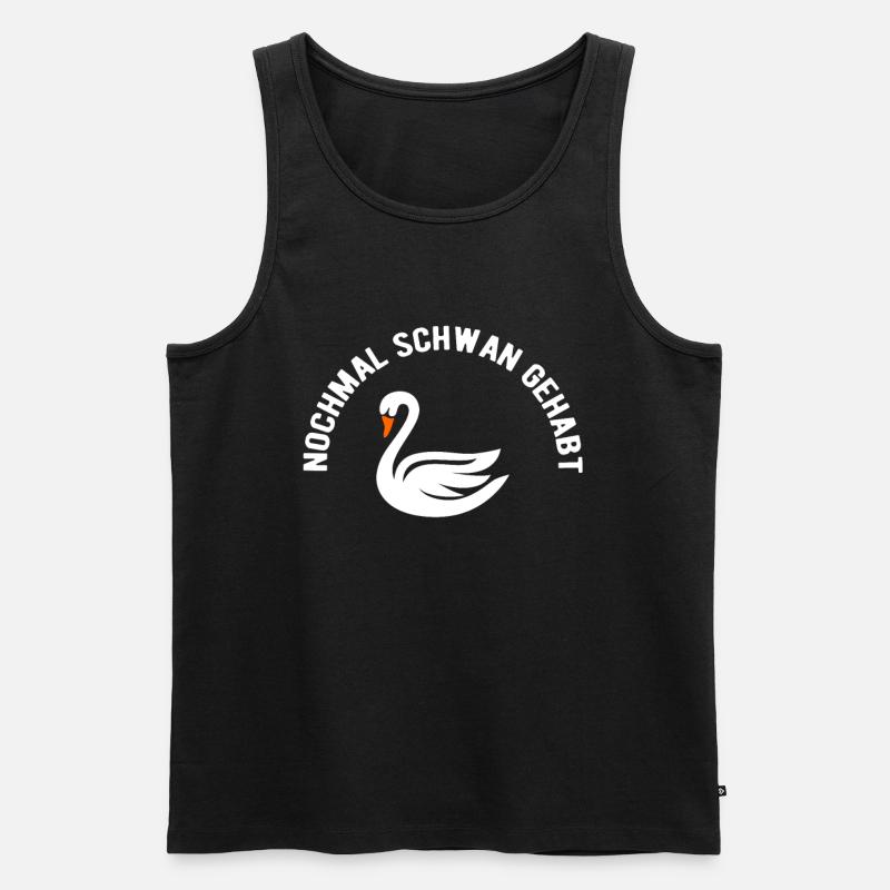 Schwan lustiger Spruch Geschenkidee - Männer Premium Bio Tank Top - Schwarz