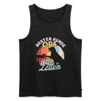 Bester Hunde Opa Aller Zeiten Hundeopa Geschenk - Männer Premium Bio Tank Top - Schwarz - Vorne - Michal (187cm)