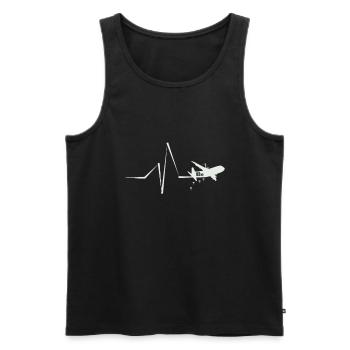 Parachutiste 82ND Jump Heartbeat - Débardeur bio Premium Homme - noir - Devant - AI Model Male 178 light (178cm)
