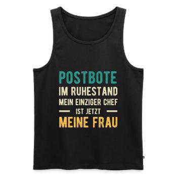 Postbote Spruch Verheiratet - Männer Premium Bio Tank Top - Schwarz - Vorne - Michal (187cm)