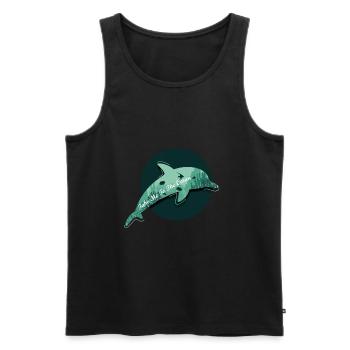 Take Me to The Ocean Delfin Delphin Plage d’été - Débardeur bio Premium Homme - noir - Devant - Michal (187cm)