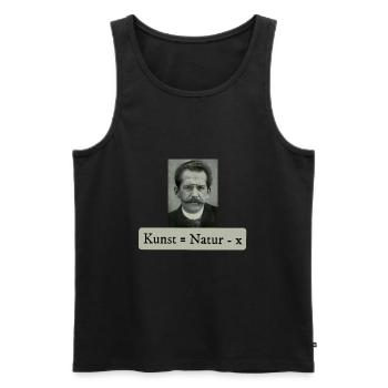 Naturalismus Kunst = Natur - x Arno Holz - Männer Premium Bio Tank Top - Schwarz - Vorne - AI Model Male 178 light (178cm)