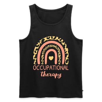 Occupational Therapy I - Men's Premium Organic Tank Top - black - Front - AI Model Male 178 light (178cm)