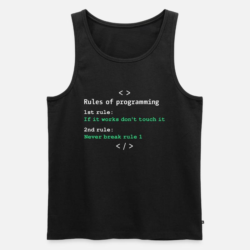 Regeln der Programmierung - Männer Premium Bio Tank Top - Schwarz