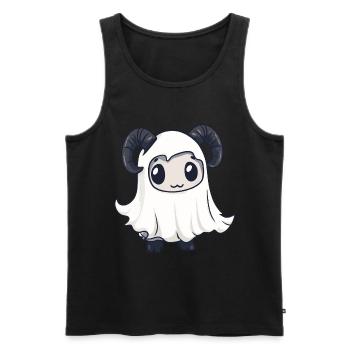 Bergziege Halloween Comic Geist - Männer Premium Bio Tank Top - Schwarz - Vorne - Michal (187cm)