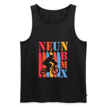 9 Jahre Bmx 9 Geburtstag Fahrrad Kindergeburtstag - Männer Premium Bio Tank Top - Schwarz - Vorne - Michal (187cm)
