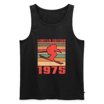 Ski Biathlon Langlaufski Skifahrer Geburtstag 1975 - Männer Premium Bio Tank Top - Schwarz - Vorne - Michal (187cm)