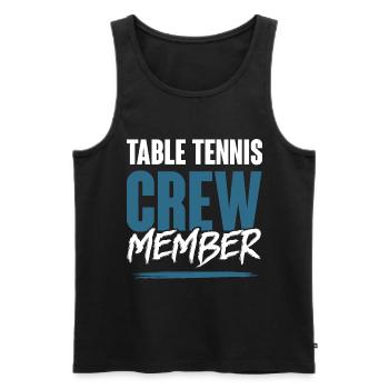 Table Tennis Crew - Männer Premium Bio Tank Top - Schwarz - Vorne - Michal (187cm)