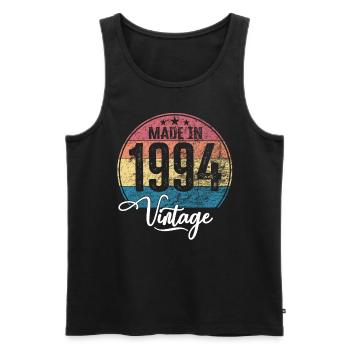 Vintage Made in 1994 Geburtsjahr 1994 Geburtstag - Männer Premium Bio Tank Top - Schwarz - Vorne - AI Model Male 178 light (178cm)