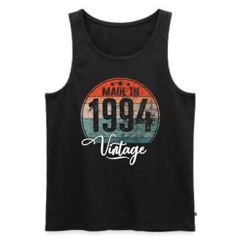 Vintage Made in 1994 Geburtsjahr 1994 Geburtstag - Männer Premium Bio Tank Top - Schwarz - Vorne - AI Model Male 178 light (178cm)