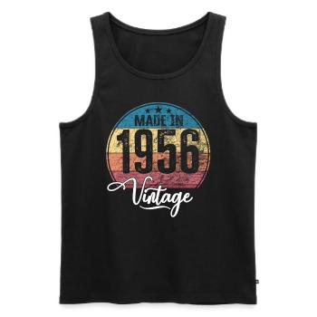 Vintage Made in 1956 Geburtsjahr 1956 Geburtstag - Männer Premium Bio Tank Top - Schwarz - Vorne - AI Model Male 178 light (178cm)