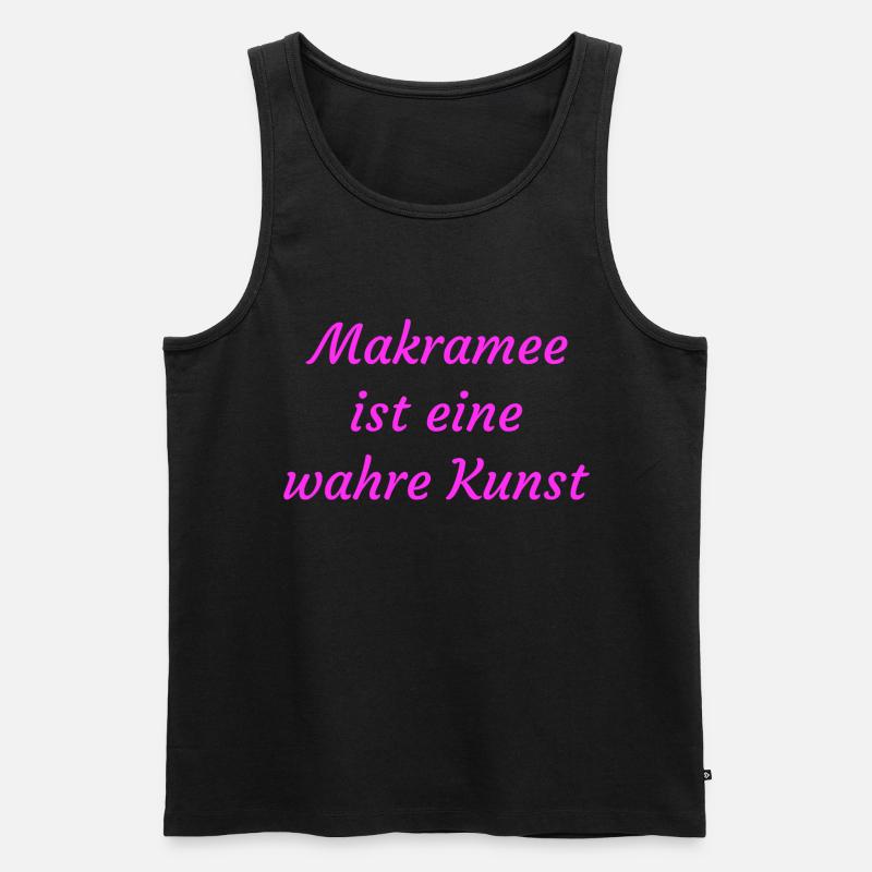 Makramee - Männer Premium Bio Tank Top - Schwarz
