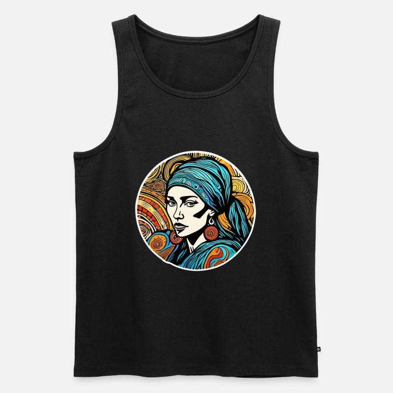 Artistic Portrait - Männer Premium Bio Tank Top - Schwarz
