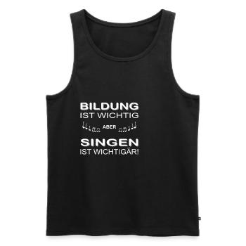 Singen ist wichtigär - Männer Premium Bio Tank Top - Schwarz - Vorne - Michal (187cm)