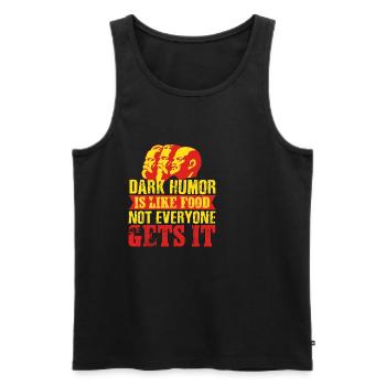 Black humor communism satire funny gift - Men's Premium Organic Tank Top - black - Front - AI Model Male 178 light (178cm)