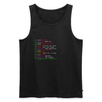 Programmeur café rythme quotidien cadeau drôle - Débardeur bio Premium Homme - noir - Devant - Michal (187cm)