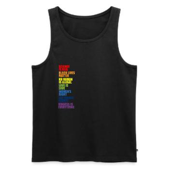 Science Human Rights Gift Droits des femmes - Débardeur bio Premium Homme - noir - Devant - AI Model Male 178 light (178cm)