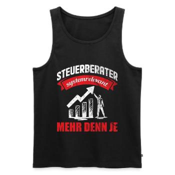 Steuerberater Finanzen Steuer Geschenkidee - Männer Premium Bio Tank Top - Schwarz - Vorne - Michal (187cm)